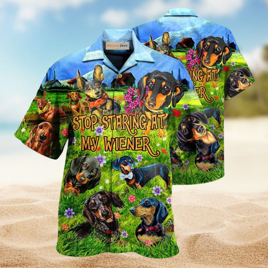 Dog Stop Staring At My Wiener Edition – Hawaiian Shirt