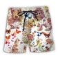 Dog And Butterfly Lover - Beach Short