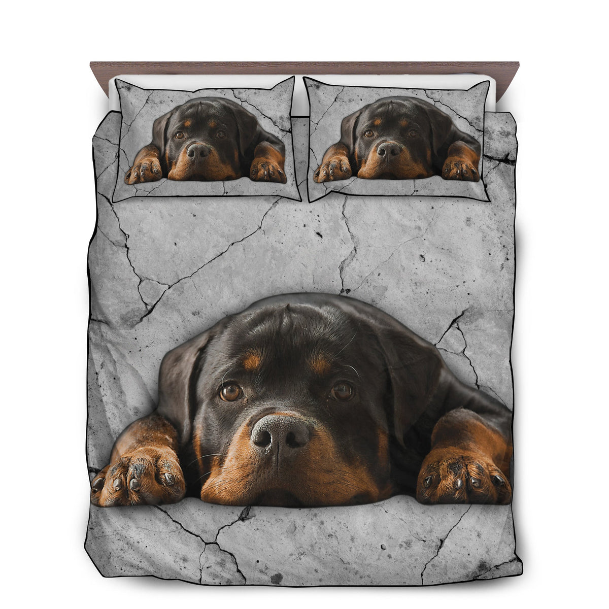 Rottweiler Dog Baby Happiness Bedding Cover For Pet Lover Bedroom Decor