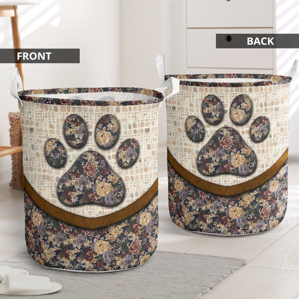 Dog Paw Tepee Fabric - Laundry Basket - Owls Matrix LTD