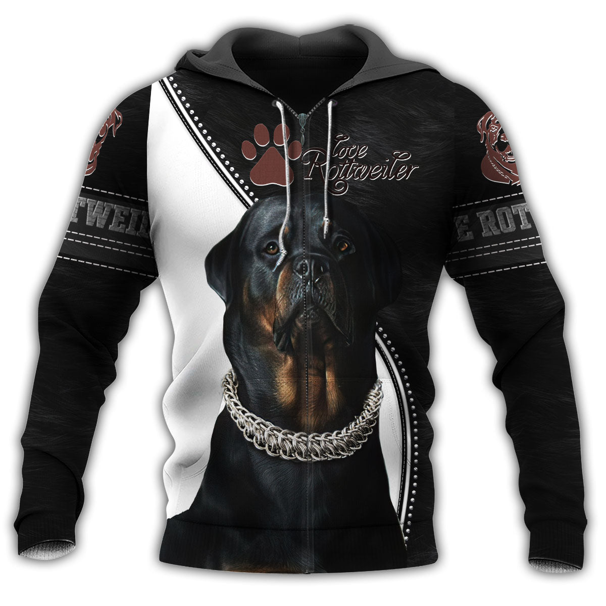 Rottweiler Lover Forever - 3D Hoodie
