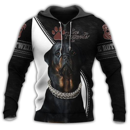 Rottweiler Lover Forever - 3D Hoodie