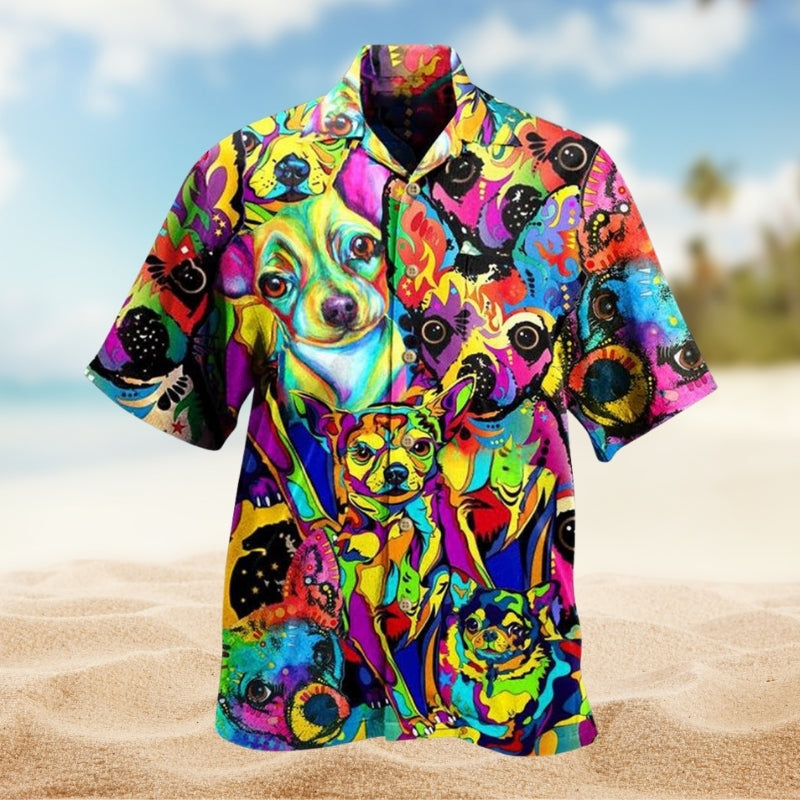 Dogs Color Mix Happy Limited Edition – Hawaiian Shirt