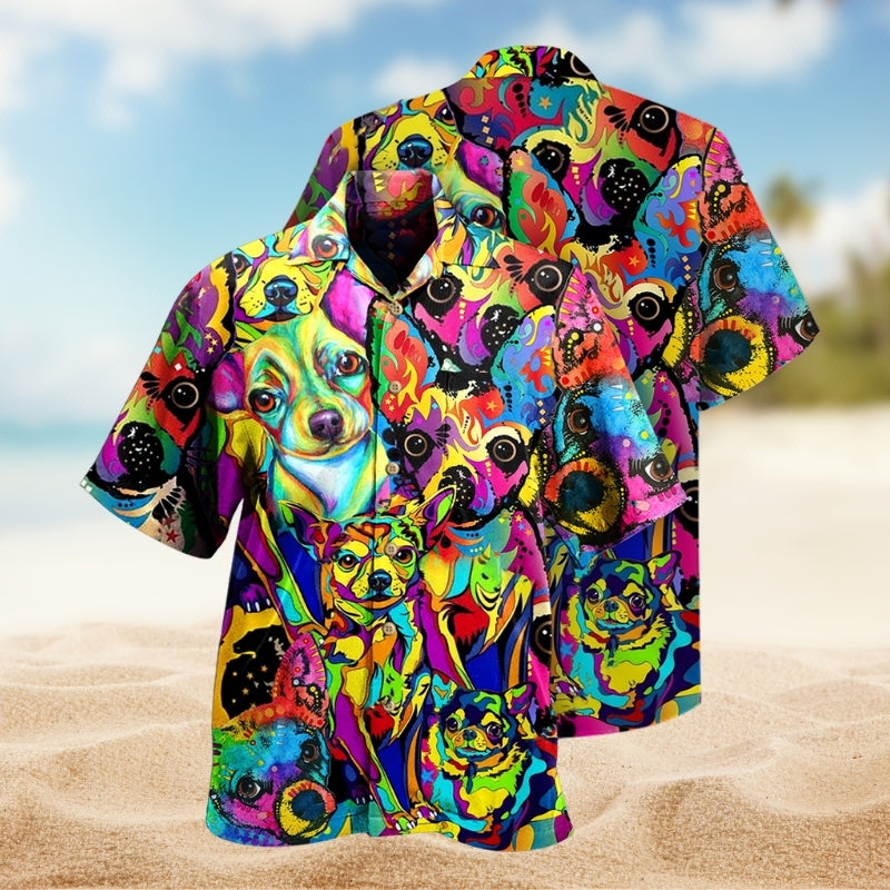 Dogs Color Mix Happy Limited Edition – Hawaiian Shirt