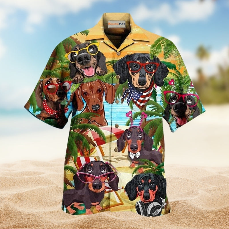 Dogs Dachshund Hawaii Beach Limited Edition – Hawaiian Shirt