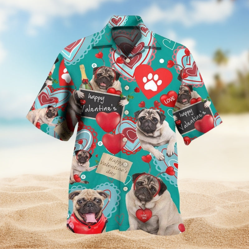 Dogs Happy Valentine Limited Edition – Hawaiian Shirt