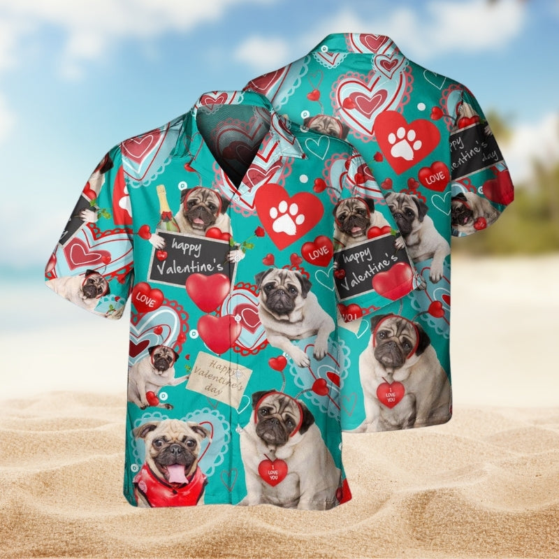 Dogs Happy Valentine Limited Edition – Hawaiian Shirt