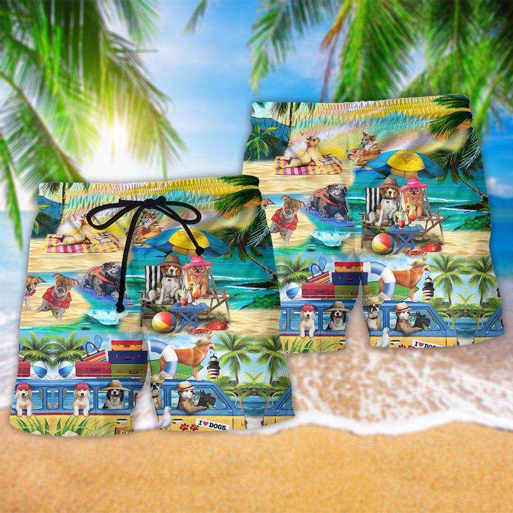 Dog Paws On Board Summer Fun – Beach Short