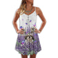 Purple Flower Shih Tzu – Women's Summer Sleeveless V-Neck Camisole Dress