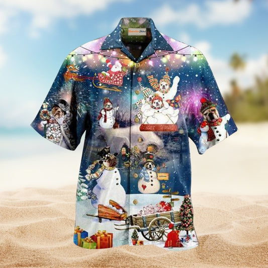 Dogs Snowdog Merry Christmas Funny Limited Edition – Hawaiian Shirt