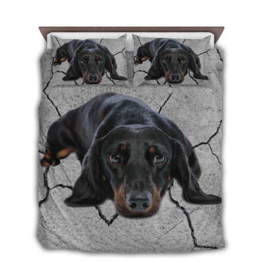 Dachshund Dog Sleeping All Night Bedding Cover For Pet Lover Bedroom Decor