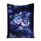 Dolphin And Blue Flowers 50 x 60 Inch Flannel Blanket For Cozy Bedroom And Sofa Decor