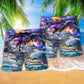 Dolphin Galaxy Ocean Art – Beach Short