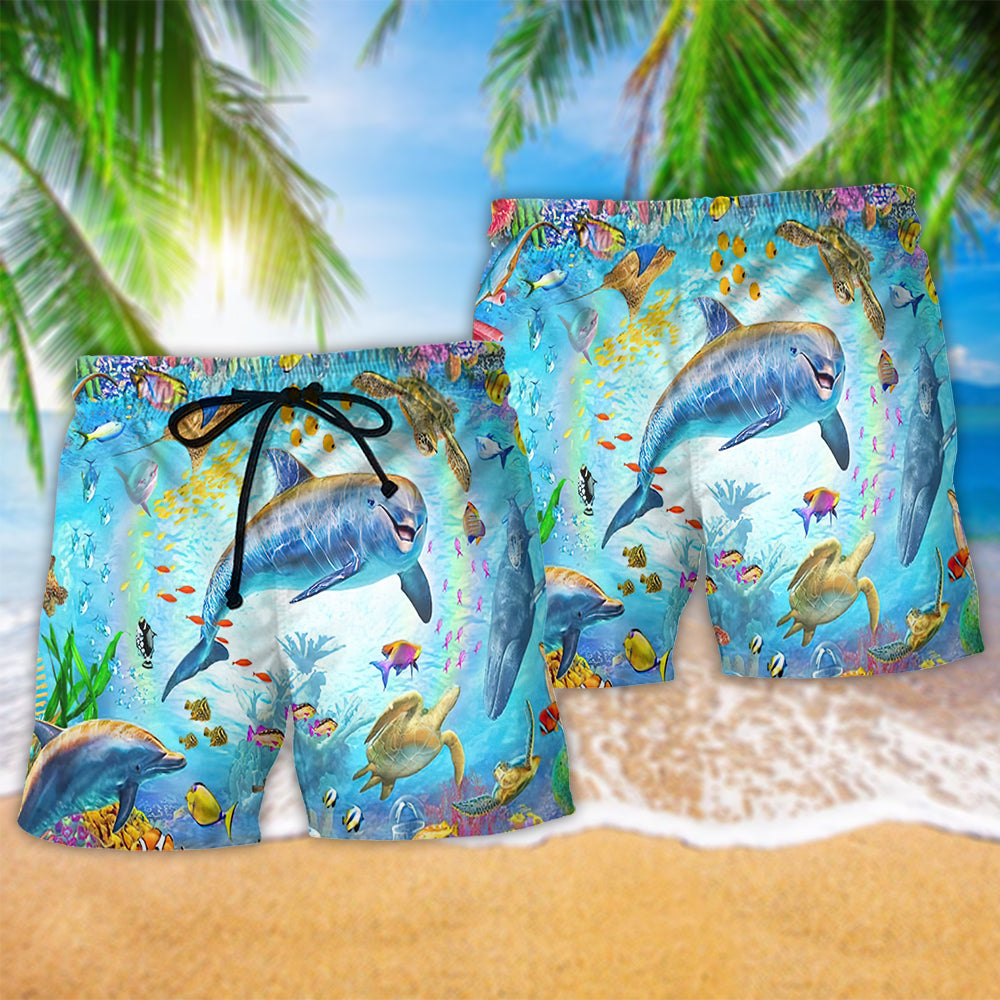 Dolphin Ocean Life Cool Style – Beach Short