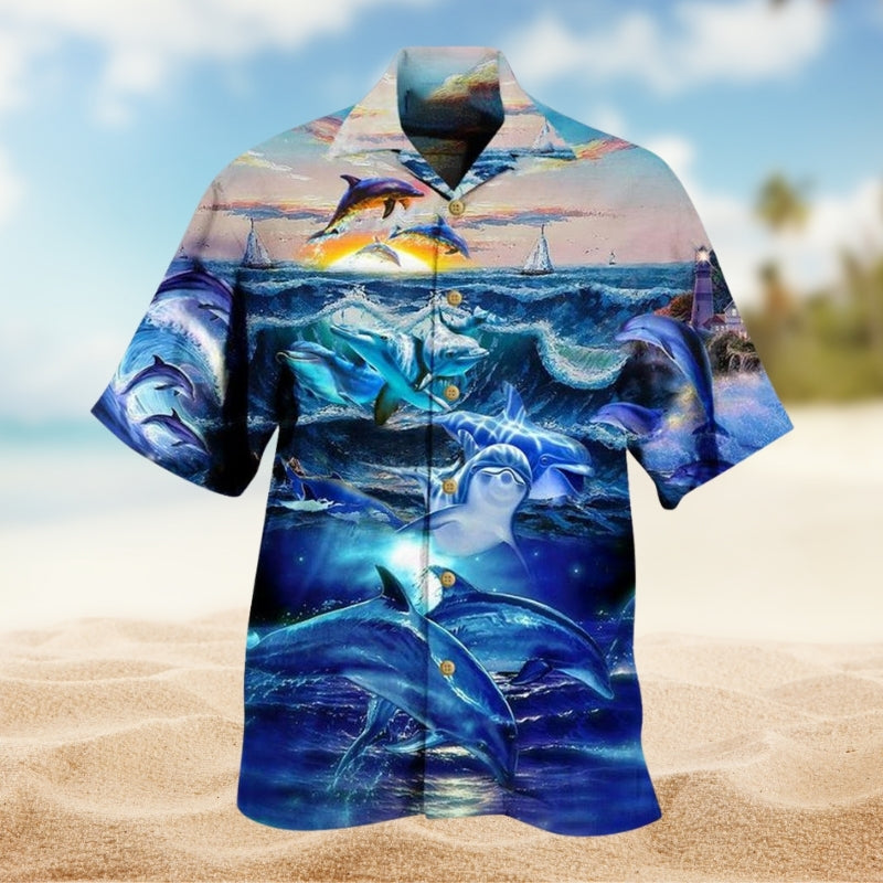 Dolphin Love Ocean Love Humanity Limited Edition – Hawaiian Shirt