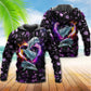 Dolphin Love Ocean Purple Heart - 3D Hoodie