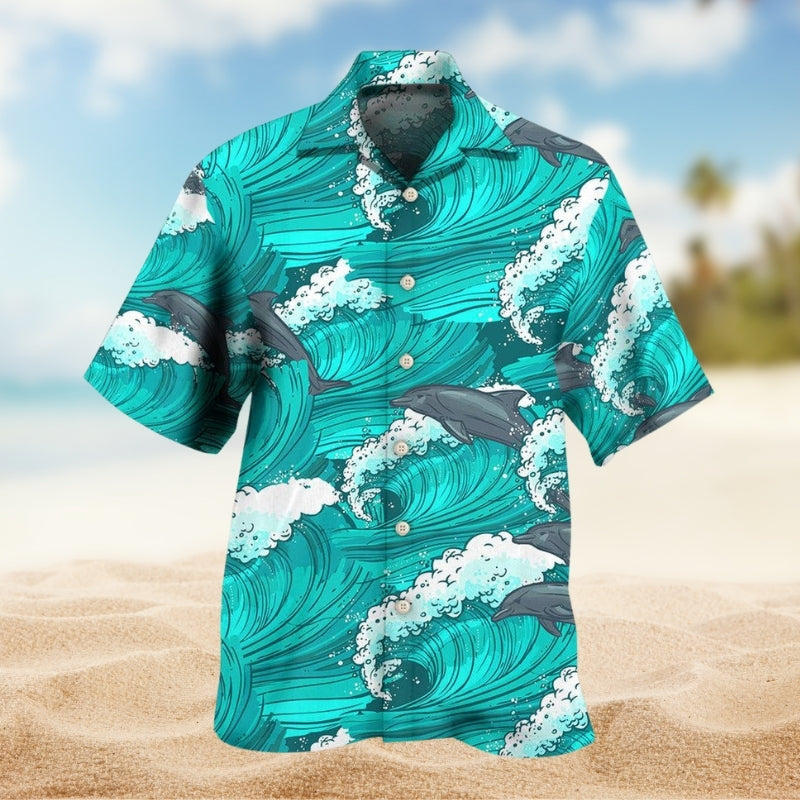Dolphin Loves Ocean And Summer Limited Edition – Hawaiian Shirt
