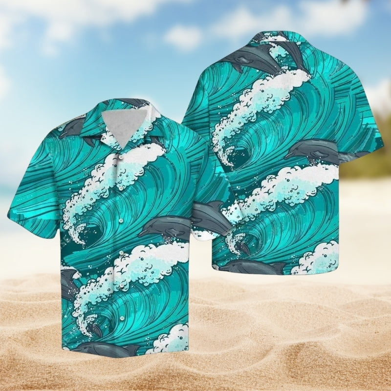 Dolphin Loves Ocean And Summer Limited Edition – Hawaiian Shirt
