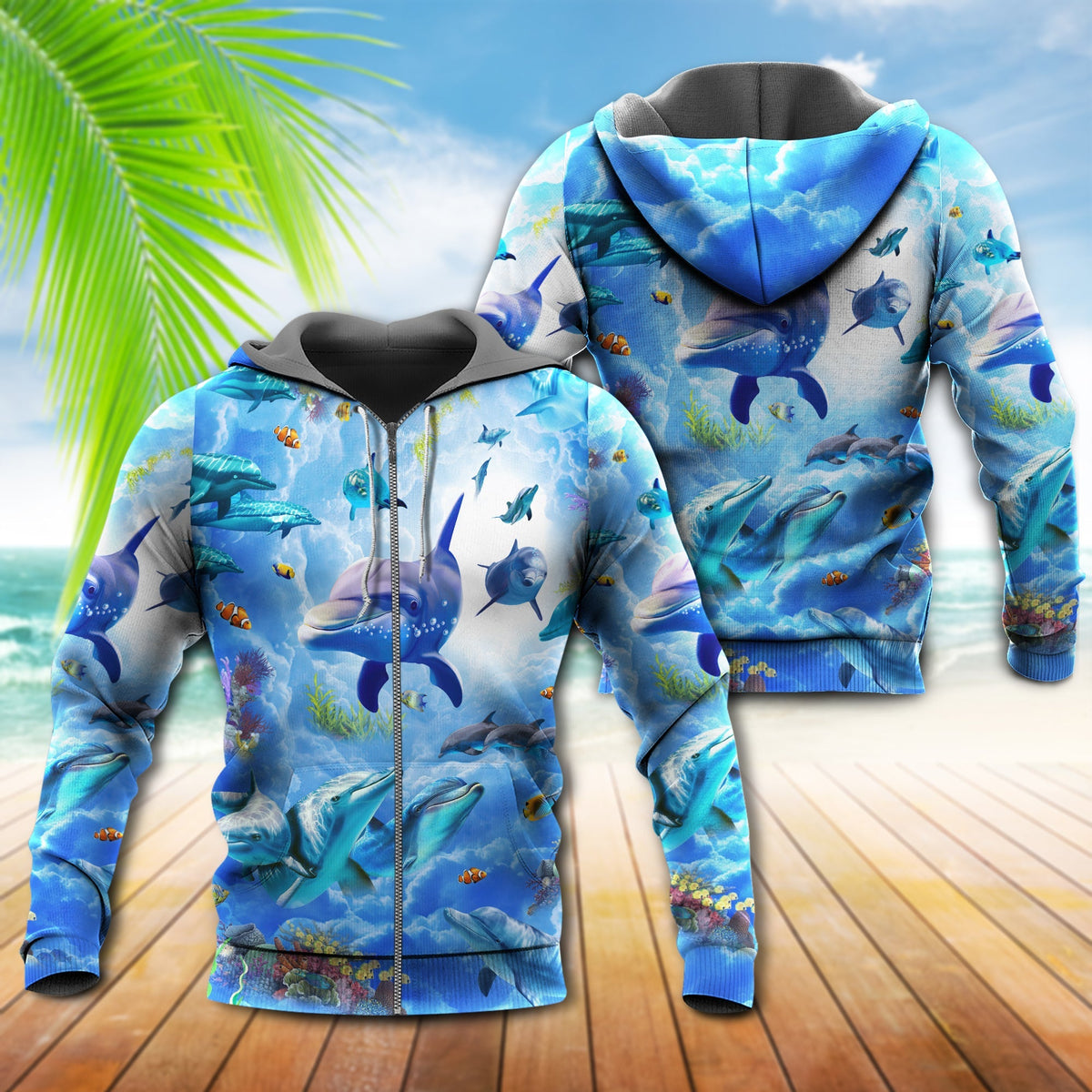 Dolphin Spirit Animal Quote Art – 3D Hoodie