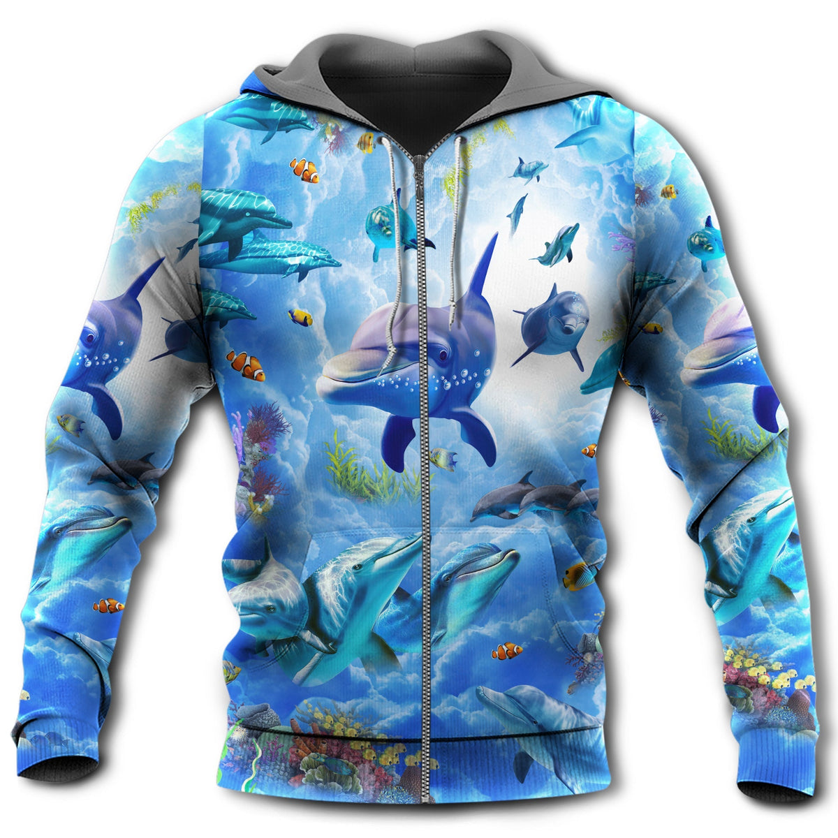 Dolphin Spirit Animal Quote Art – 3D Hoodie