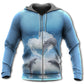 Dolphin Fresh Blue Sky Style - 3D Hoodie