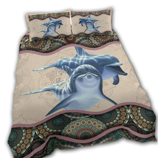 Dolphin Happiness Bedding Cover For Cozy Bedroom Decor