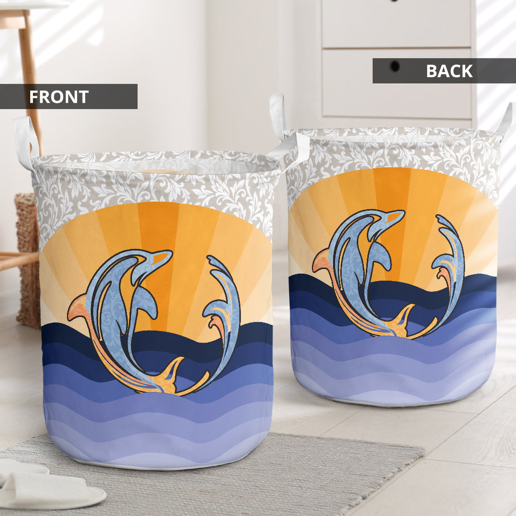 Dolphin Palette Color - Laundry Basket - Owls Matrix LTD