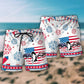 Dolphin Funny America Design – Beach Short