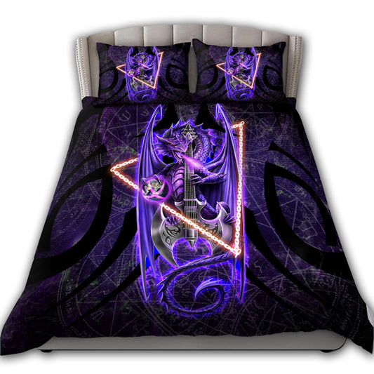 Purple Dragon Love Bedding Cover For Fantasy Bedroom Decor