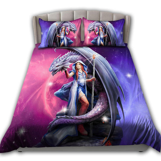 Dragon Love Fantasy Bedding Cover For Fantasy Bedroom Decor
