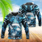 Viking Dragon Blue Fantasy Style - 3D Hoodie