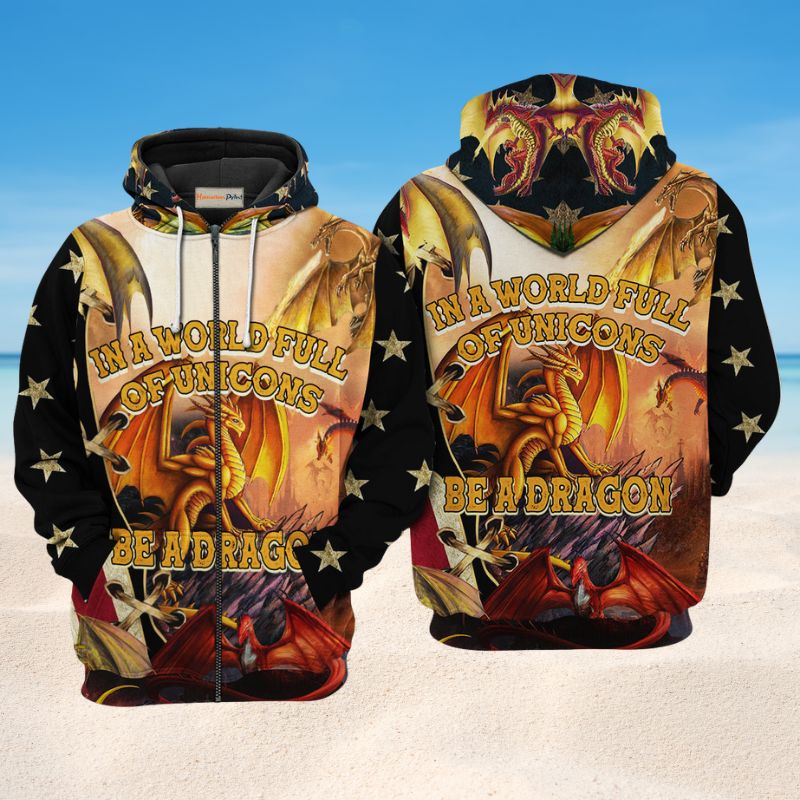 Dragon American Love Life Art – 3D Hoodie