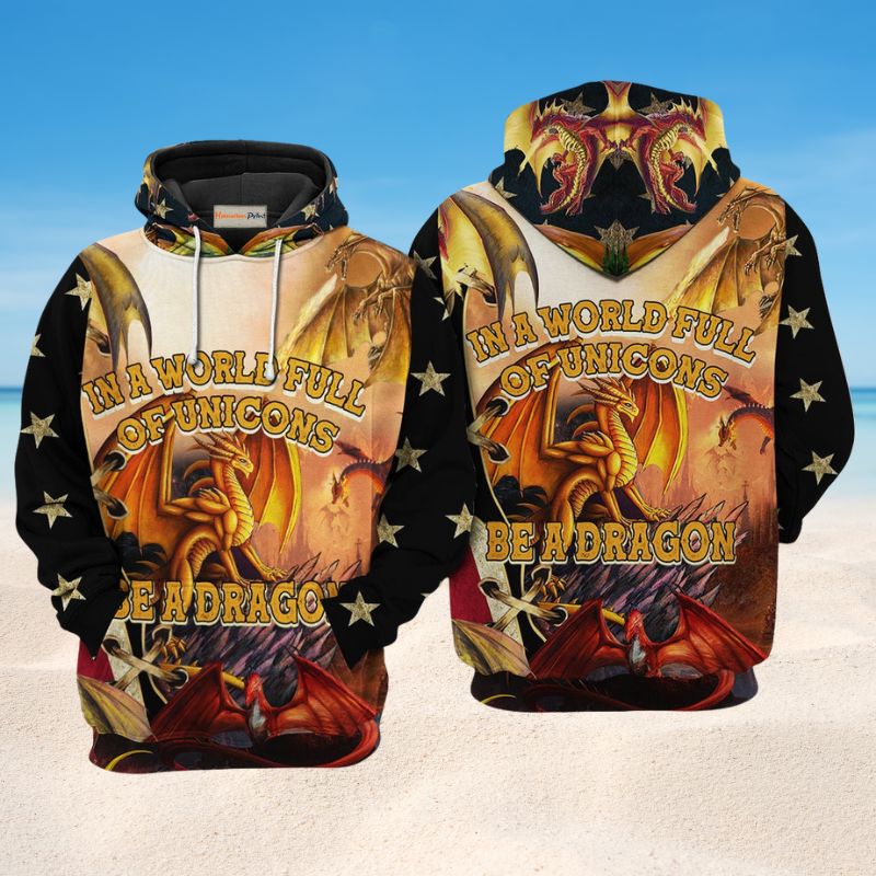Dragon American Love Life Art – 3D Hoodie