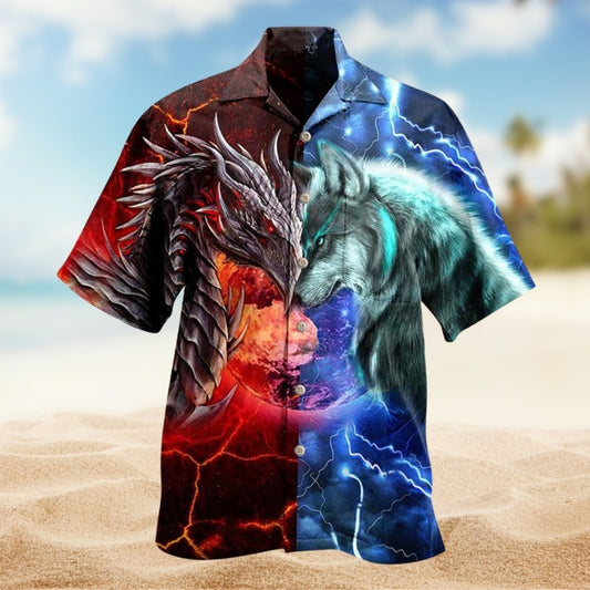 Dragon And Wolf Love Life Limited Edition – Hawaiian Shirt