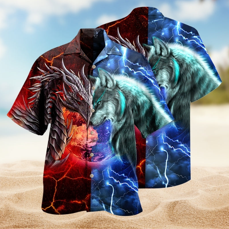 Dragon And Wolf Love Life Limited Edition – Hawaiian Shirt