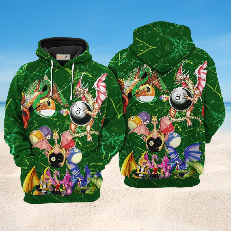 Dragon Billiard Love Life Art – 3D Hoodie