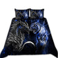 Blue Dragon And Tiger Battle Bedding Cover For Fantasy Bedroom Decor