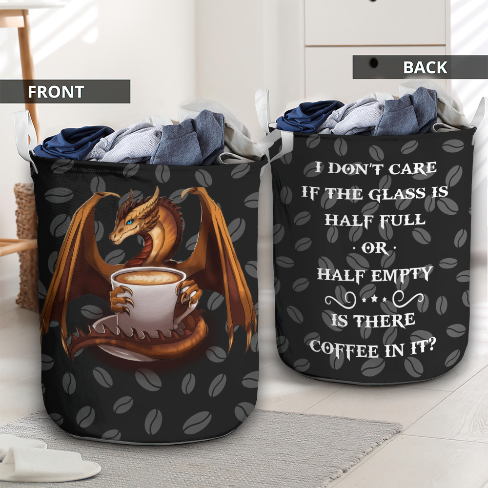 Brown dragon coffee lover - Laundry basket - LAUB04NGC260222-Owls Matrix