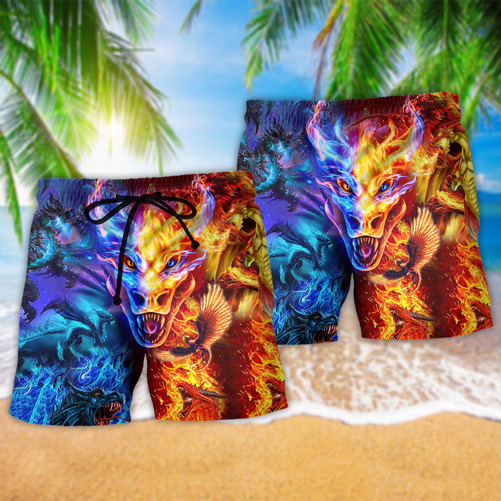 Dragon Fire And Water Fantasy – Beach Short