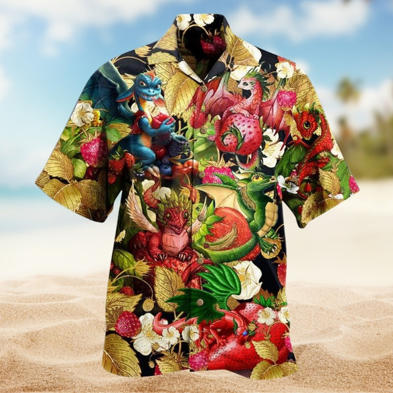 Dragon Fruit Strawberry Love Life Limited Edition – Hawaiian Shirt
