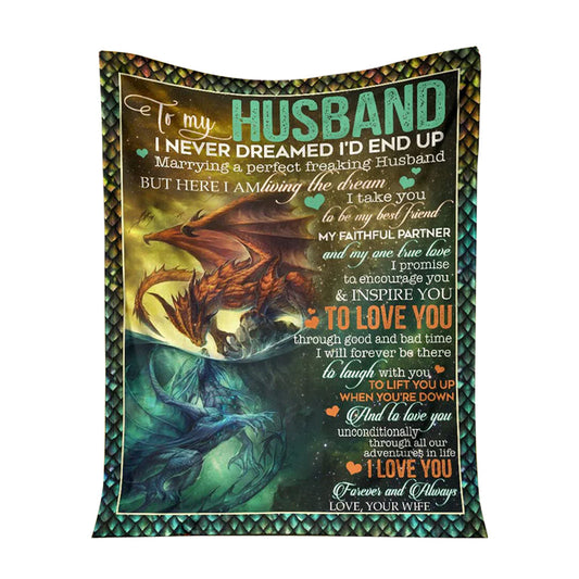 Dragon I Am Living My Dream 50 x 60 Inch Flannel Blanket For Cozy Bedroom And Sofa Decor