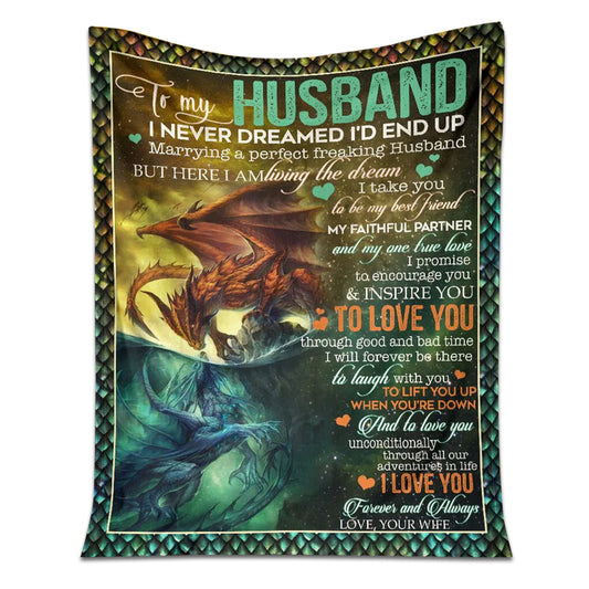 Dragon I Am Living My Dream 50 x 60 Inch Flannel Blanket For Cozy Bedroom And Sofa Decor