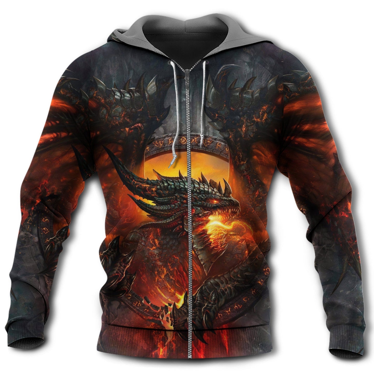 Dragon Lives In Fire Fantasy - 3D Hoodie