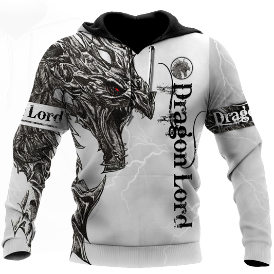 Dragon Lord Red Eye Tattoo Art – 3D Hoodie