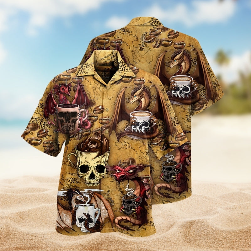 Dragon Love Coffee And Skull Limited Edition – Hawaiian Shirt