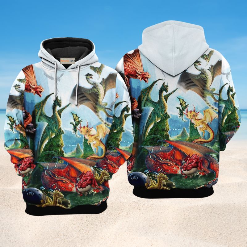 Dragon Love Life Art – 3D Hoodie