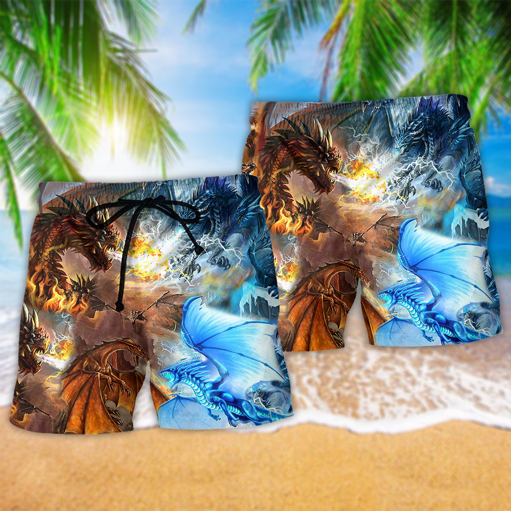 Dragon Fire And Water Balance Art – Beach Short
