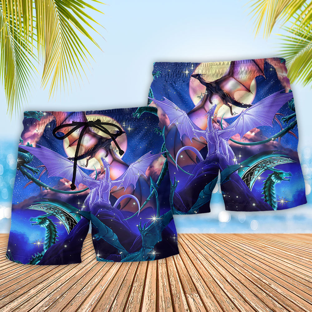 Dragon Galaxy Fantasy Art – Beach Short