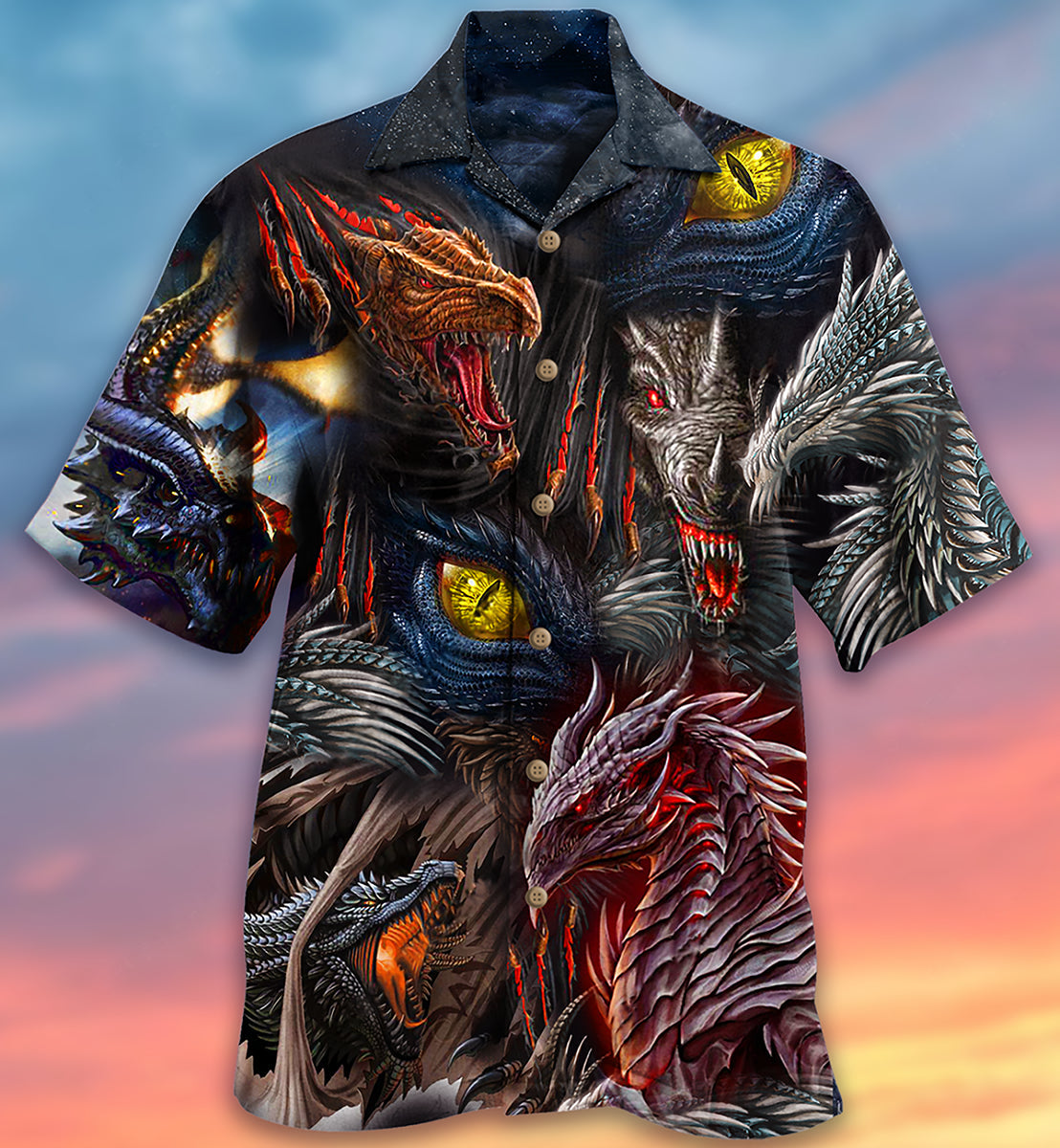Amazing Dragon Love Life Vintage Style - Hawaiian Shirt
