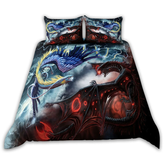 Strong Dragon Love Bedding Cover For Fantasy Bedroom Decor